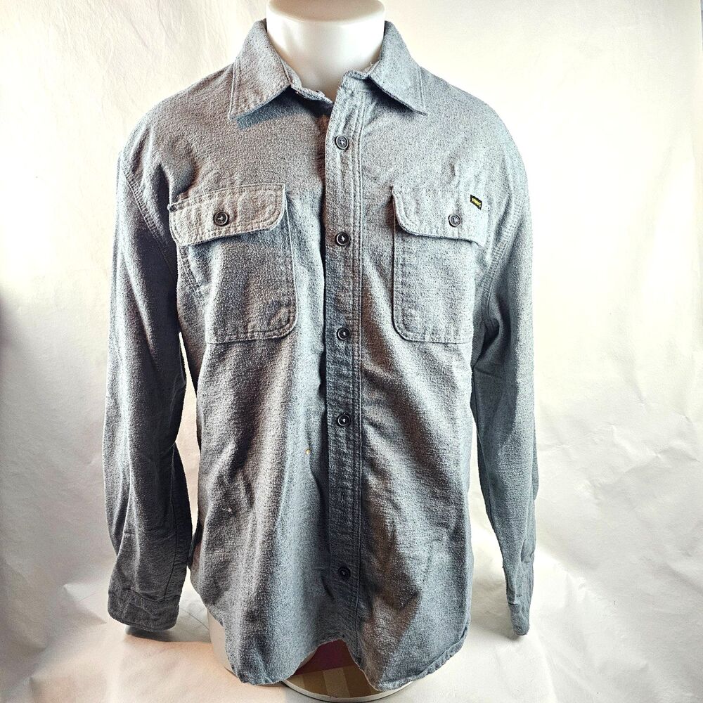 Stanley Flannel Shirt Mens XL Gray Button Up Shacket Heavy Workwear Outdoor